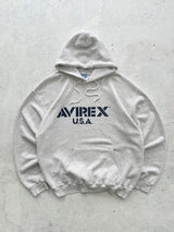 Vintage Avirex Spell Out stencil Pullover Hoodie (L)