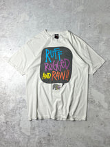 Vintage Stussy ruff rugged raw t shirt (L)