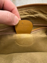 Vintage Gucci Monogram Leather Canvas Shoulder Bag (One Size)