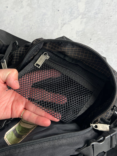 90's Stussy reflective grid Crossbody Bag (One Size)