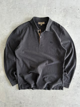 Burberry Nova Check Long Sleeve Polo Shirt (M)