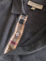 Burberry Nova Check Long Sleeve Polo Shirt (M)