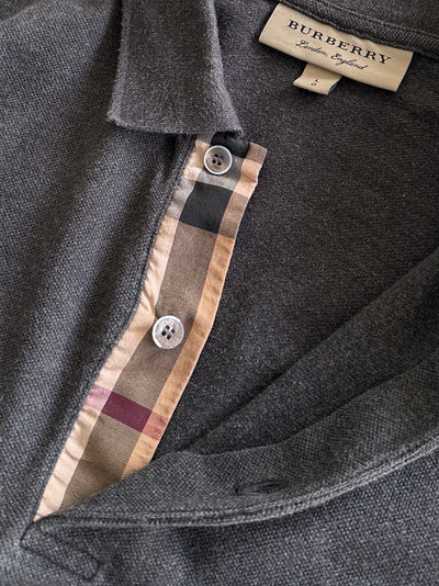 Burberry Nova Check Long Sleeve Polo Shirt (M)