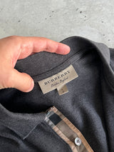 Burberry Nova Check Long Sleeve Polo Shirt (M)