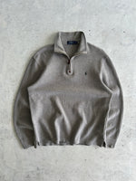 Ralph Lauren Ribbed 1/4 Zip Pullover Jumper (M)