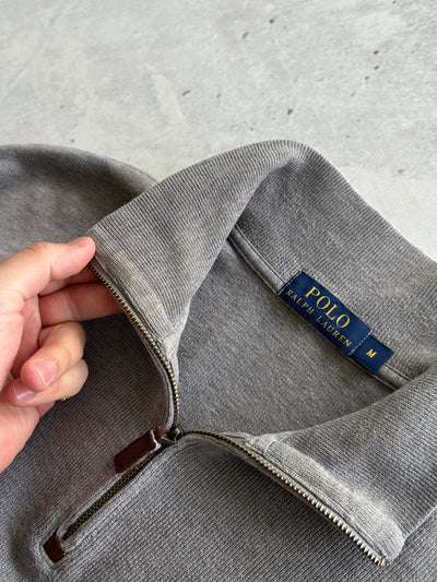 Ralph Lauren Ribbed 1/4 Zip Pullover Jumper (M)