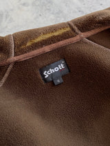 Schott NYC Fleece Lined scuba Zip Up Hoodie (S)