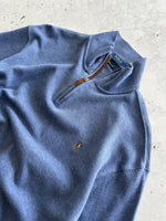 Ralph Lauren 1/4 Zip Estate Rib Pullover Jumper (L)