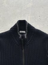 AW/08 Stone Island Chunky Knit Wool Zip Up Jumper (L)