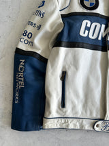 Vintage BMW Zip Up Leather Racing Jacket (L)