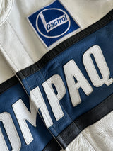 Vintage BMW Zip Up Leather Racing Jacket (L)