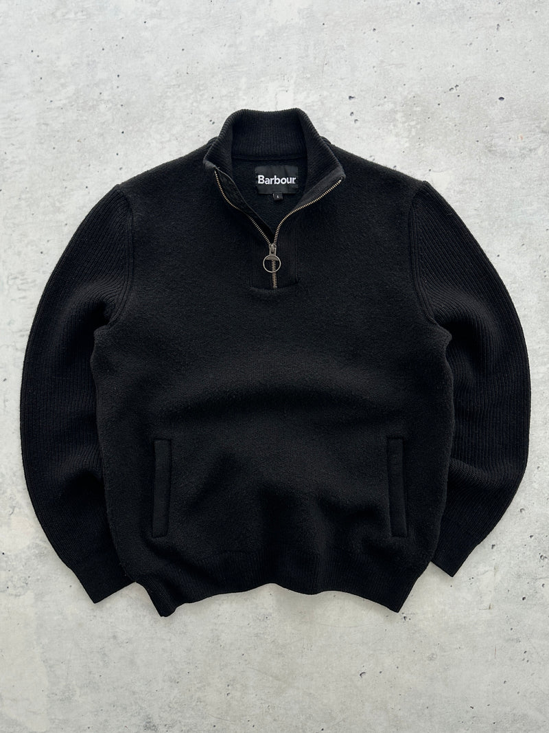 Barbour Milburn Chunky Wool Knit 1/4 Zip Jumper (M)