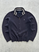 Ralph Lauren Chunky Knit Zip Up Jumper (S)
