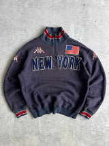 90's Kappa New York 1/4 Zip Pullover Sweatshirt (S)