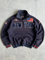 90's Kappa New York 1/4 Zip Pullover Sweatshirt (S)