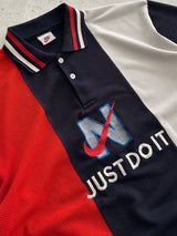 90's Nike Just Do It Colour Block Polo Shirt (L)