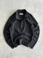 AW/18 Stone Island Chunky Knit 1/4 Zip Wool Jumper (S)