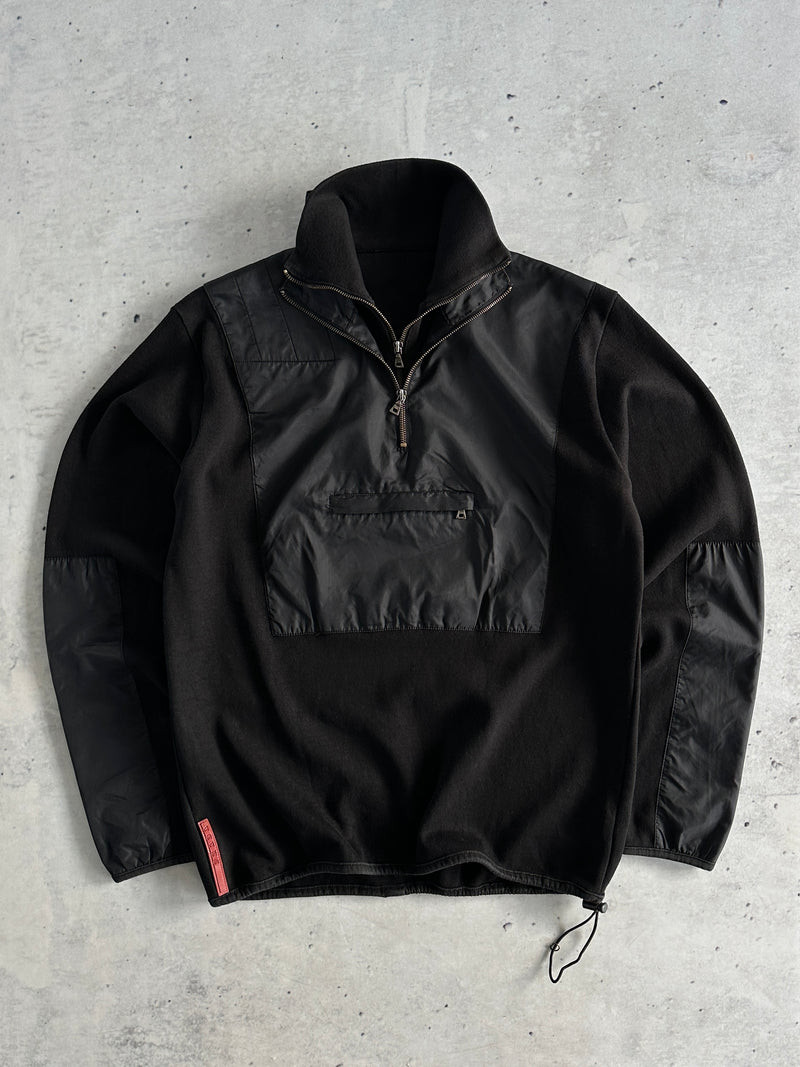 Prada Sport Double 1/4 Zip Knit Pullover Jumper (M)