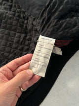 Vintage Armani Jeans Leather Nylon Zip Up Jacket (M)