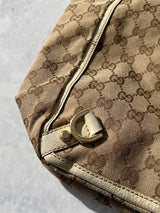 Vintage Gucci canvas / leather monogram tote bag (One size)