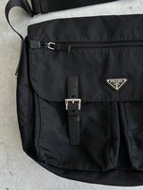 Prada Tessuto Nylon double buckle Messenger Bag (One Size)