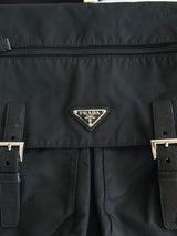 Prada Tessuto Nylon double buckle Messenger Bag (One Size)