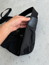 Prada Tessuto Nylon double buckle Messenger Bag (One Size)