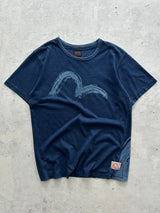 Evisu Gull Wing script print T Shirt (M)