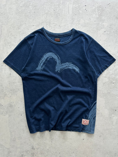 Evisu Gull Wing script print T Shirt (M)