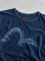 Evisu Gull Wing script print T Shirt (M)