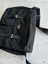 Prada Tessuto Nylon double buckle Messenger Bag (One Size)
