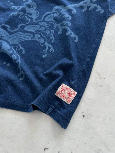 Evisu Gull Wing script print T Shirt (M)