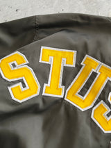 00's Stussy Spell Out Skull Varsity Jacket (L)