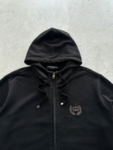 Dolce & Gabbana metal emblem Crown Zip Up Hoodie (XL)
