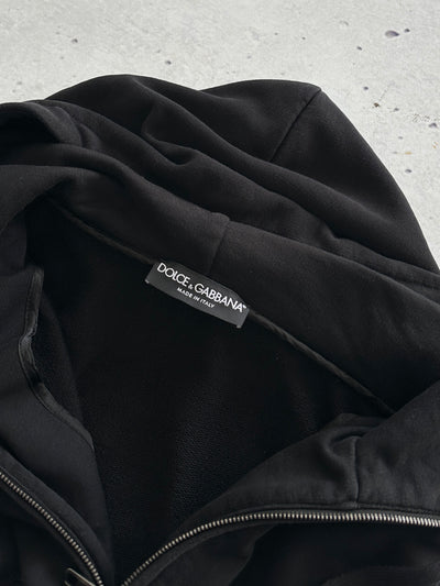 Dolce & Gabbana metal emblem Crown Zip Up Hoodie (XL)