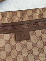 Vintage Gucci GG Canvas Messenger / Crossbody Bag (One Size)