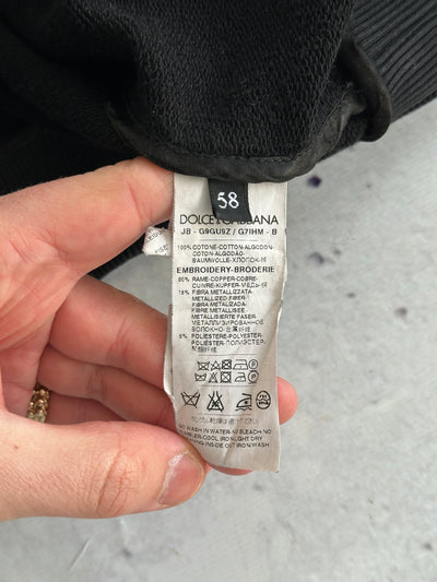 Dolce & Gabbana metal emblem Crown Zip Up Hoodie (XL)