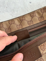 Vintage Gucci GG Canvas Messenger / Crossbody Bag (One Size)