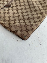 Vintage Gucci GG Canvas Messenger / Crossbody Bag (One Size)