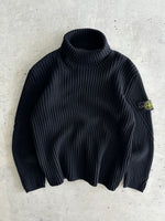 AW/00 Stone Island Chunky Knit Wool Turtle Neck jumper (M)