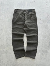 00's YSL Embroidered Logo Straight Leg Trousers (W34 x L32)