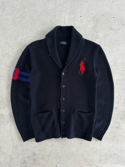 Ralph Lauren Big Logo Chunky Knit Shawl Collar Cardigan (S)