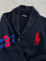 Ralph Lauren Big Logo Chunky Knit Shawl Collar Cardigan (S)