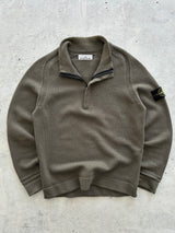 AW/18 Stone Island Chunky Wool Knit 1/4 Zip Jumper (M)