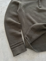 AW/18 Stone Island Chunky Wool Knit 1/4 Zip Jumper (M)