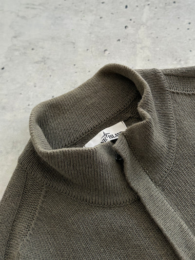 AW/18 Stone Island Chunky Wool Knit 1/4 Zip Jumper (M)