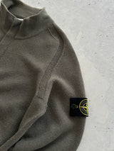AW/18 Stone Island Chunky Wool Knit 1/4 Zip Jumper (M)