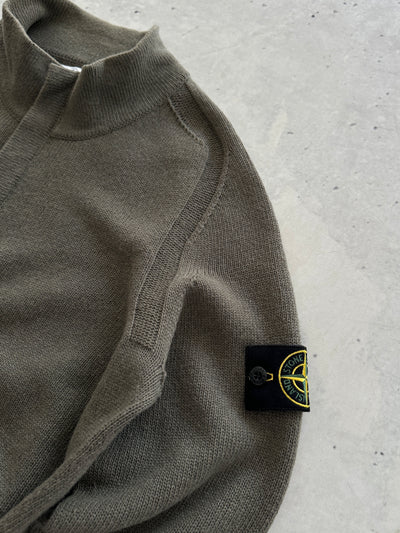 AW/18 Stone Island Chunky Wool Knit 1/4 Zip Jumper (M)