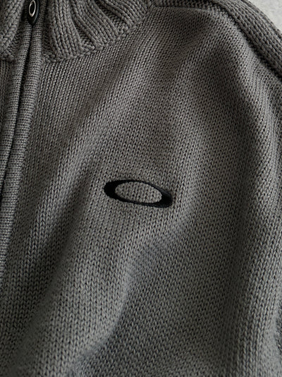 90's Oakley Chunky Knit Zip Up Jumper (XL)