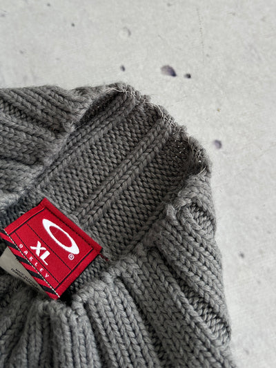 90's Oakley Chunky Knit Zip Up Jumper (XL)